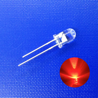 T1 3/4 5mm Rosso Emittente Colore 5mm Diodo LED Testa Rotonda Trasparente Per Indicatore di Segnale di Girata