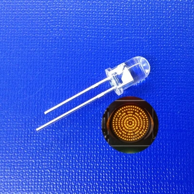 Serie di semafori LED inossidabile 5 mm diodo giallo ambra emesso colore rotondo testa 590-595nm 14000mcd per segnale di marcia