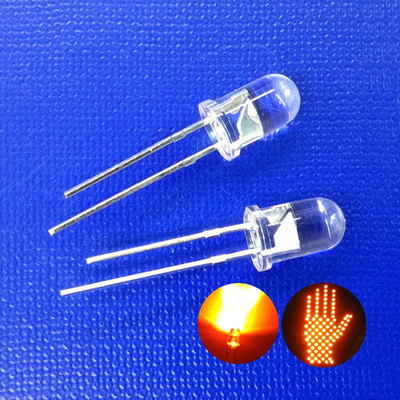 Serie di semafori di colore giallo super luminoso 5mm LED diodo 595nm 11000mcd 30deg per lampeggiante luce gialla
