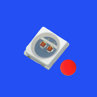SMD3030 3.0x3.0mm Colore rosso 620-625nm 3-5LM 120deg Lenti trasparenti ad acqua PCT Bracket LED Chip