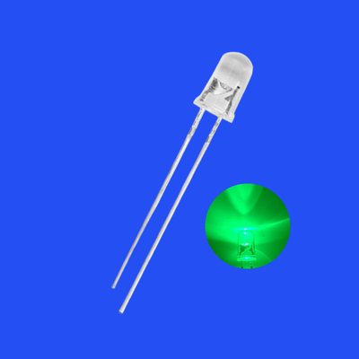 5mm 1.5Hz 12V 1/6 Ciclo di lavoro Verde Colore 515-525nm 5000-7000mcd Resistenza a testa rotonda LED lampeggiante integrato