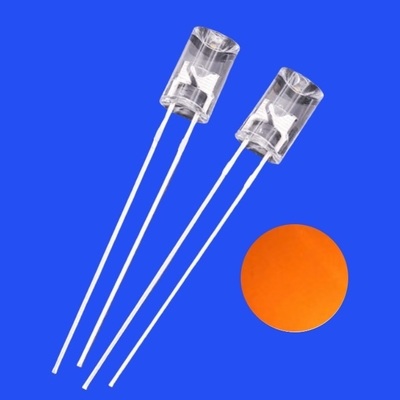 5mm 1.5Hz 1/12 Ciclo di lavoro 12V Orange Color 615nm 1200mcd 90deg Resistor integrato Flangeless Concave Flashing LED