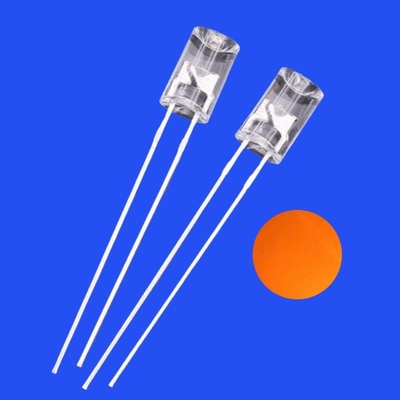 5mm 2Hz 1/6 Ciclo di lavoro 12V Chiaro colore arancione 600nm 1200mcd 90deg Resistor integrato senza fianco concavo lampeggiante LED