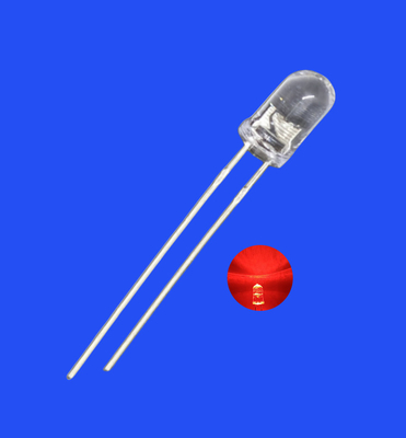 LED lampeggiante 5mm 3.0Hz 1/6 Ciclo di servizio Rosso Colore 620nm 1200mcd Rotondo Lente chiara Dip lampeggiante LED