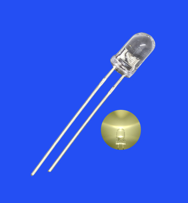 LED lampeggiante 5mm 3.0Hz 1/6 Ciclo di servizio Colore bianco caldo 3500K 2000mcd Rotondo Lente chiara Dip lampeggiante LED