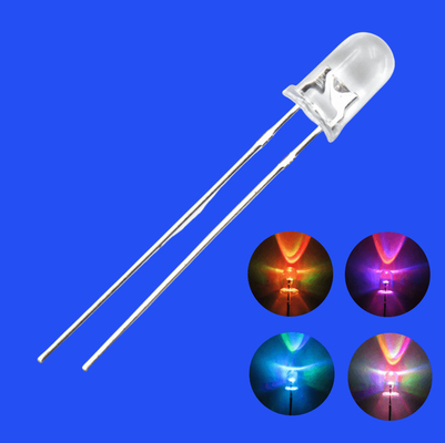 5mm RGB Full Color 3000-4000mcd Testa rotonda Lente chiara 7 colori Diodo lampeggiante veloce per giocattoli