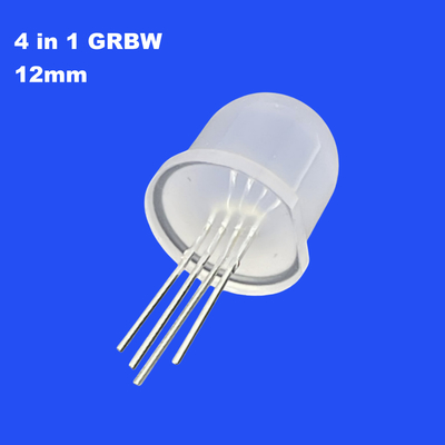 SK6812 12mm 4in1 GRGBW Full Color Diffused Round Head 60deg Adressable Pixel LED Diode per schermo a pixel LED