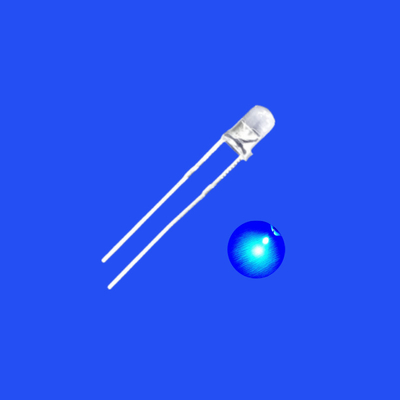 605nm Blu Colore 3mm LED Diodo Testa Rotonda Lente chiara 30° Short Pin Dip LED